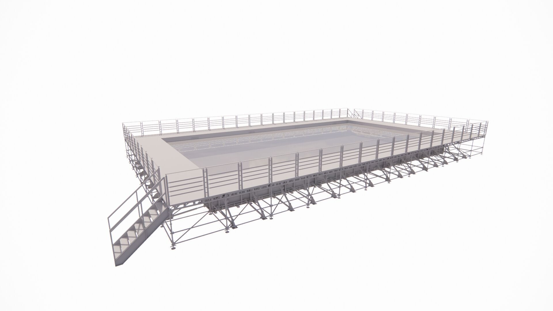 Swimming pool 3D model_3