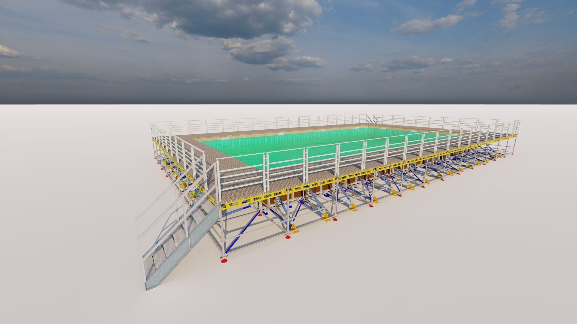 Swimming pool 3D model_8