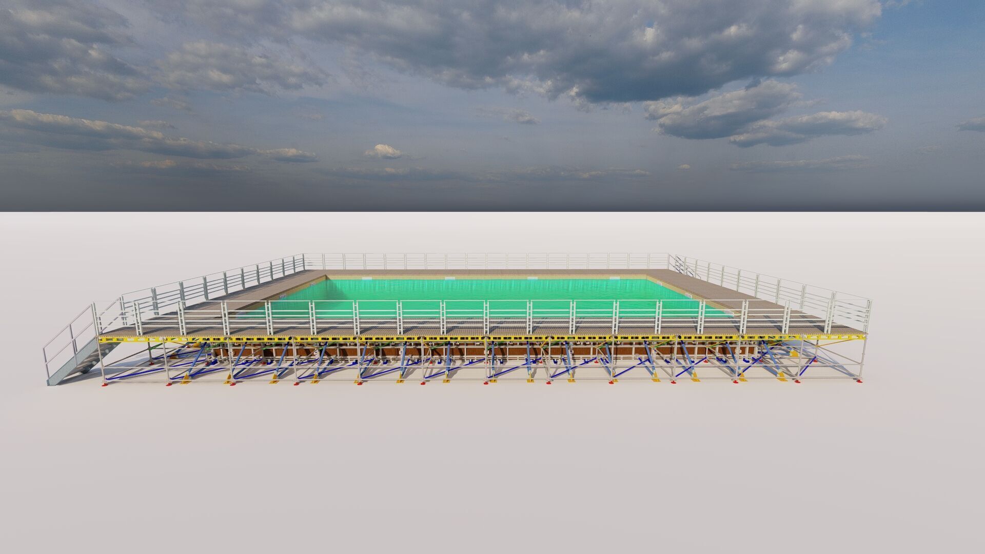 Swimming pool 3D model_2