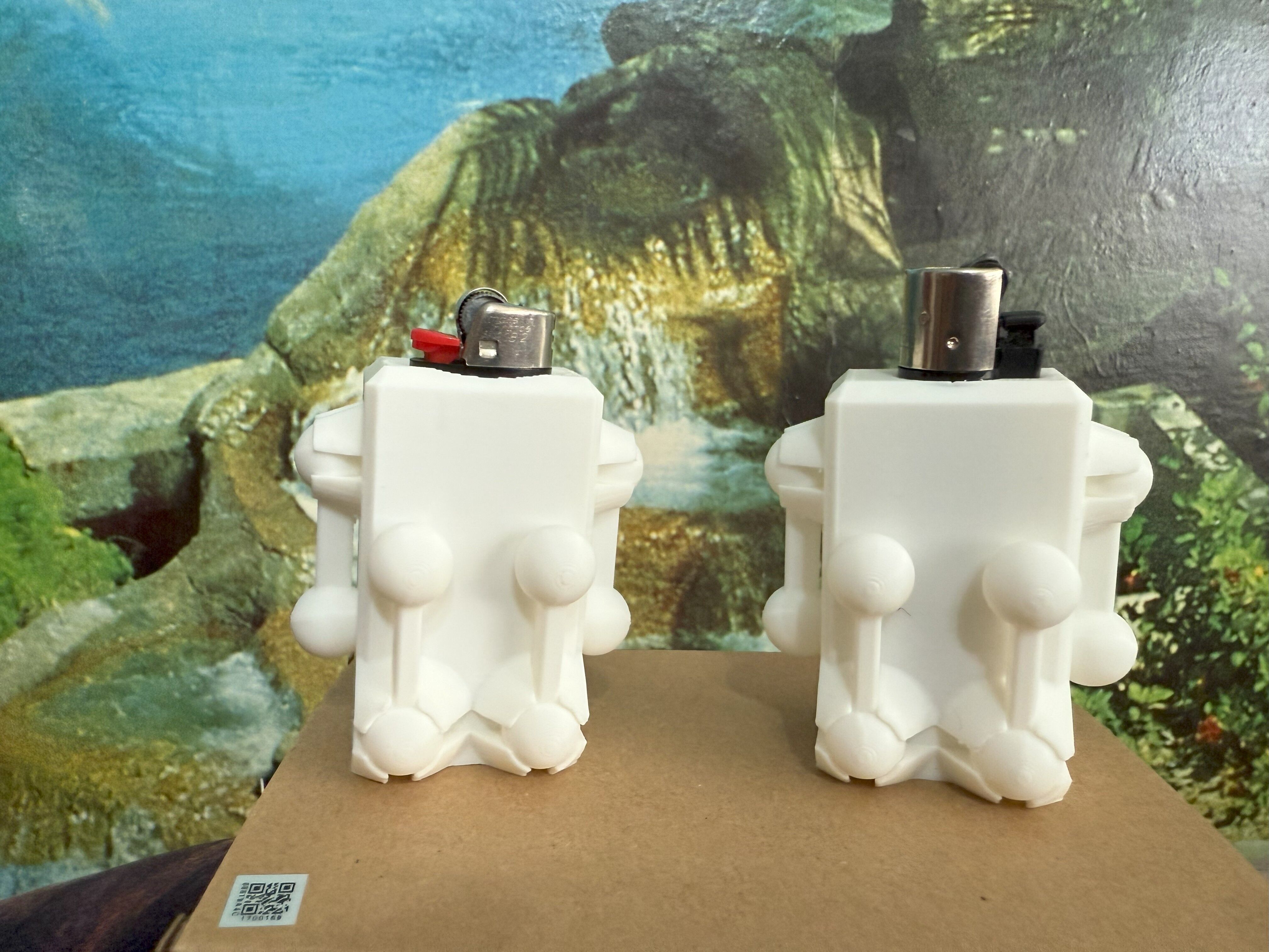 Fidget Toy Robot BIC and Clipper Case Holder 3D print model_2