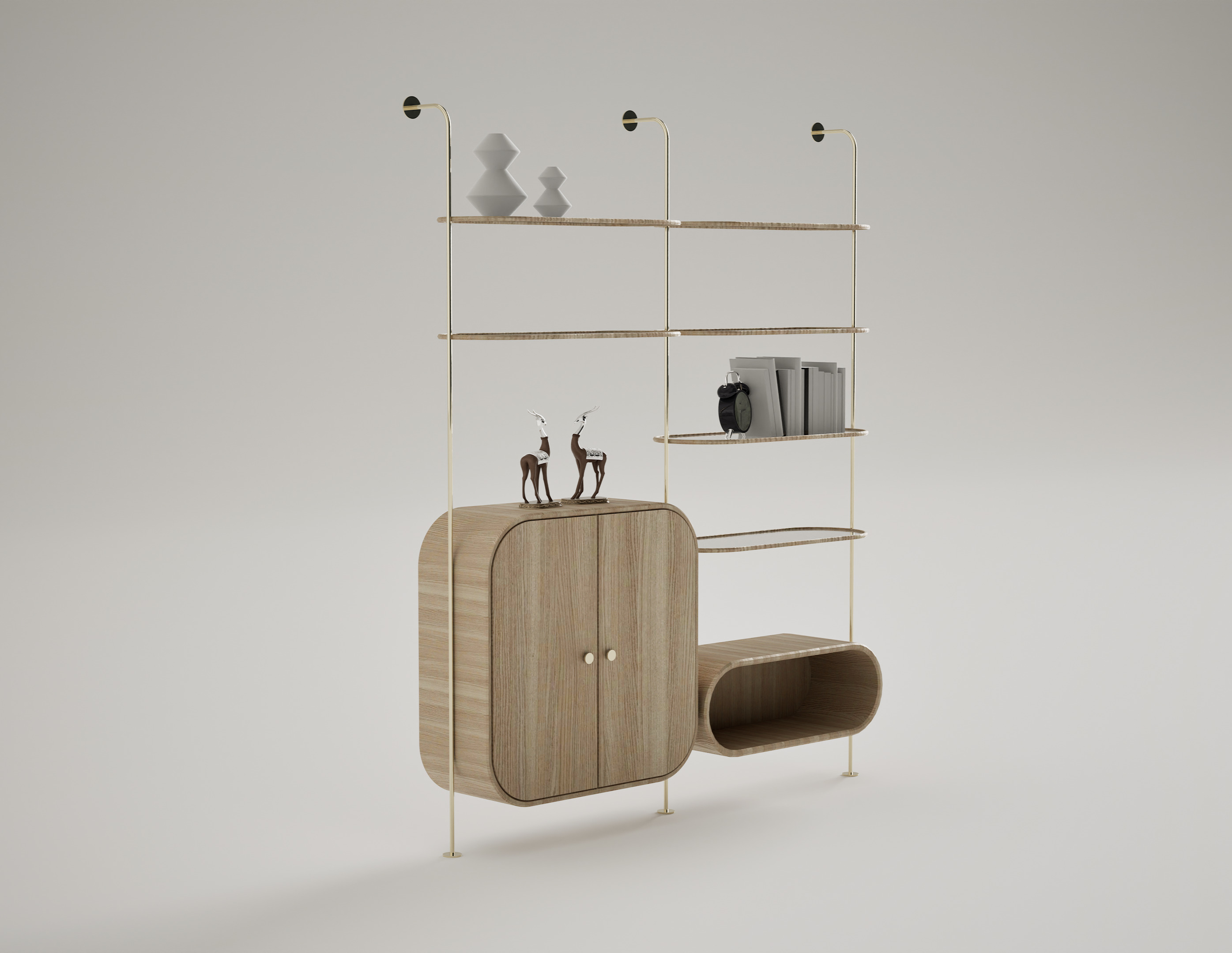 Side Cabinet and Racks 3D Models 3D model_1