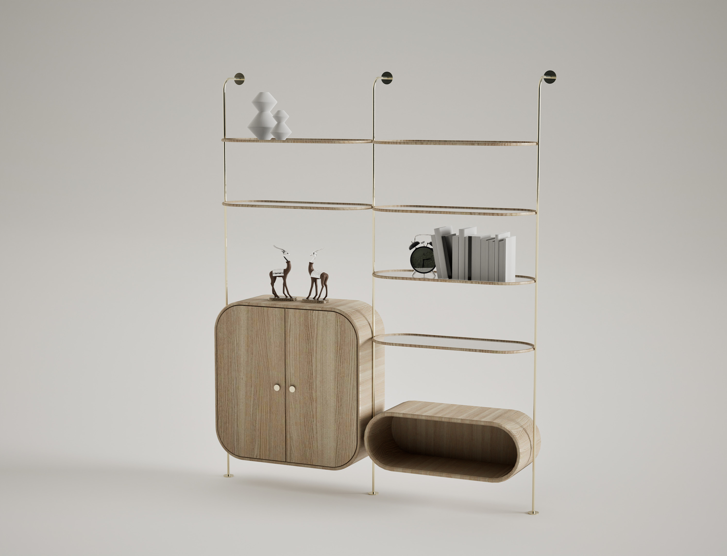 Side Cabinet and Racks 3D Models 3D model_3