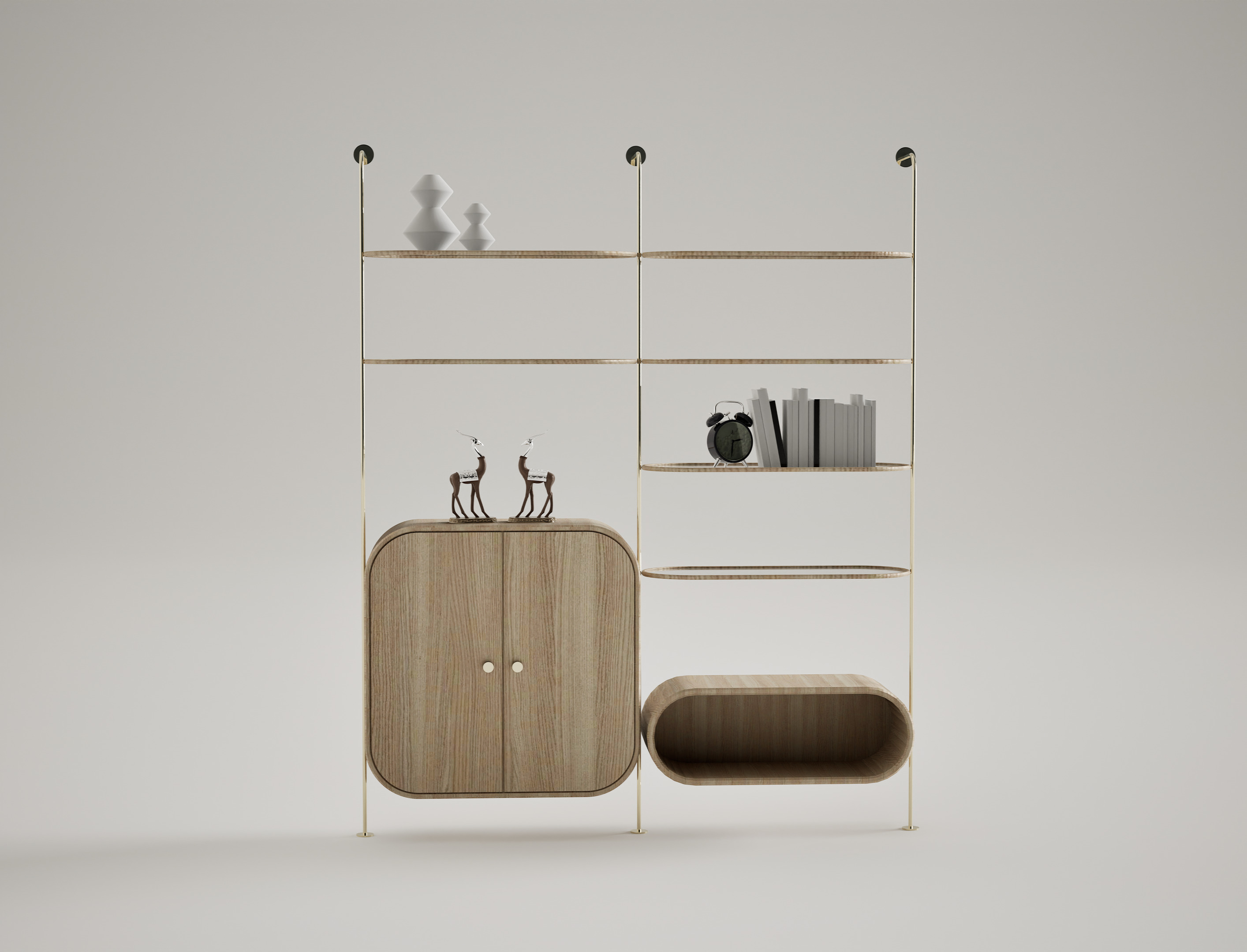 Side Cabinet and Racks 3D Models 3D model_2