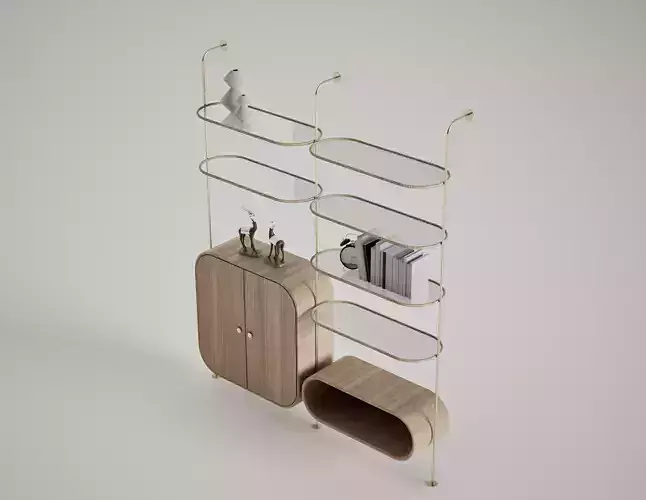 Side Cabinet and Racks 3D Models