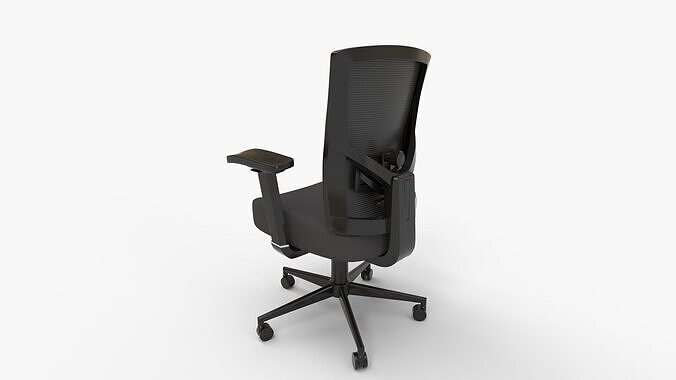 Global Industries Heavy Duty Mesh Back Office Chair in Black 3D model 5