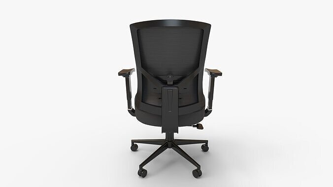 Global Industries Heavy Duty Mesh Back Office Chair in Black 3D model 4