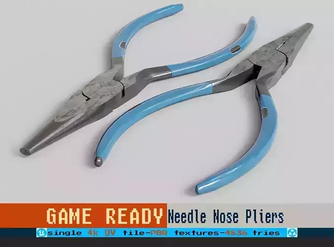 Needle Nose Pliers Low-poly 3D model