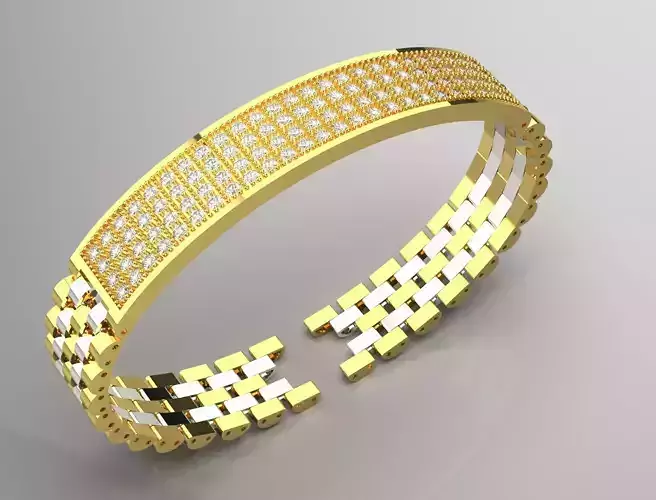 Luxury man Rolex design diamond bracelet model bg0027