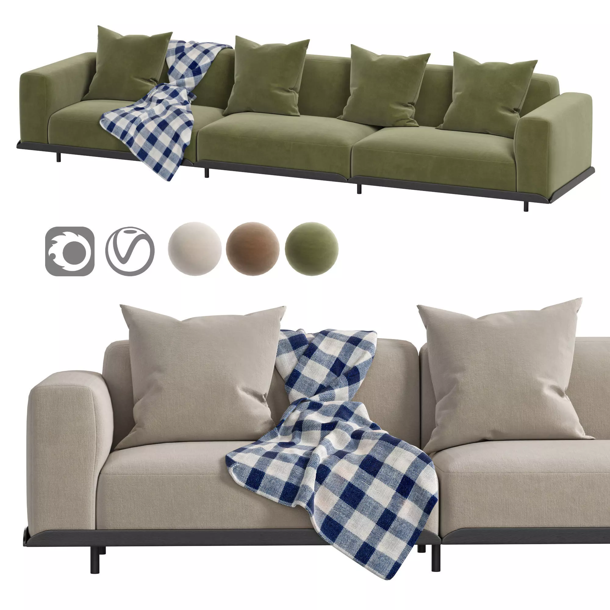 Arflex Claudine L Sofa 3D model