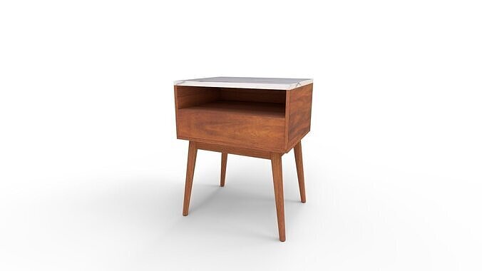 Deryan End Table Set with Storage 3D model