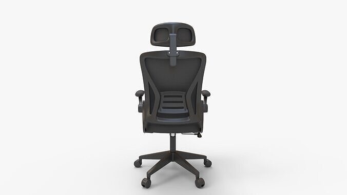 Ergonomic Office Chair with Headrest 3D model 6