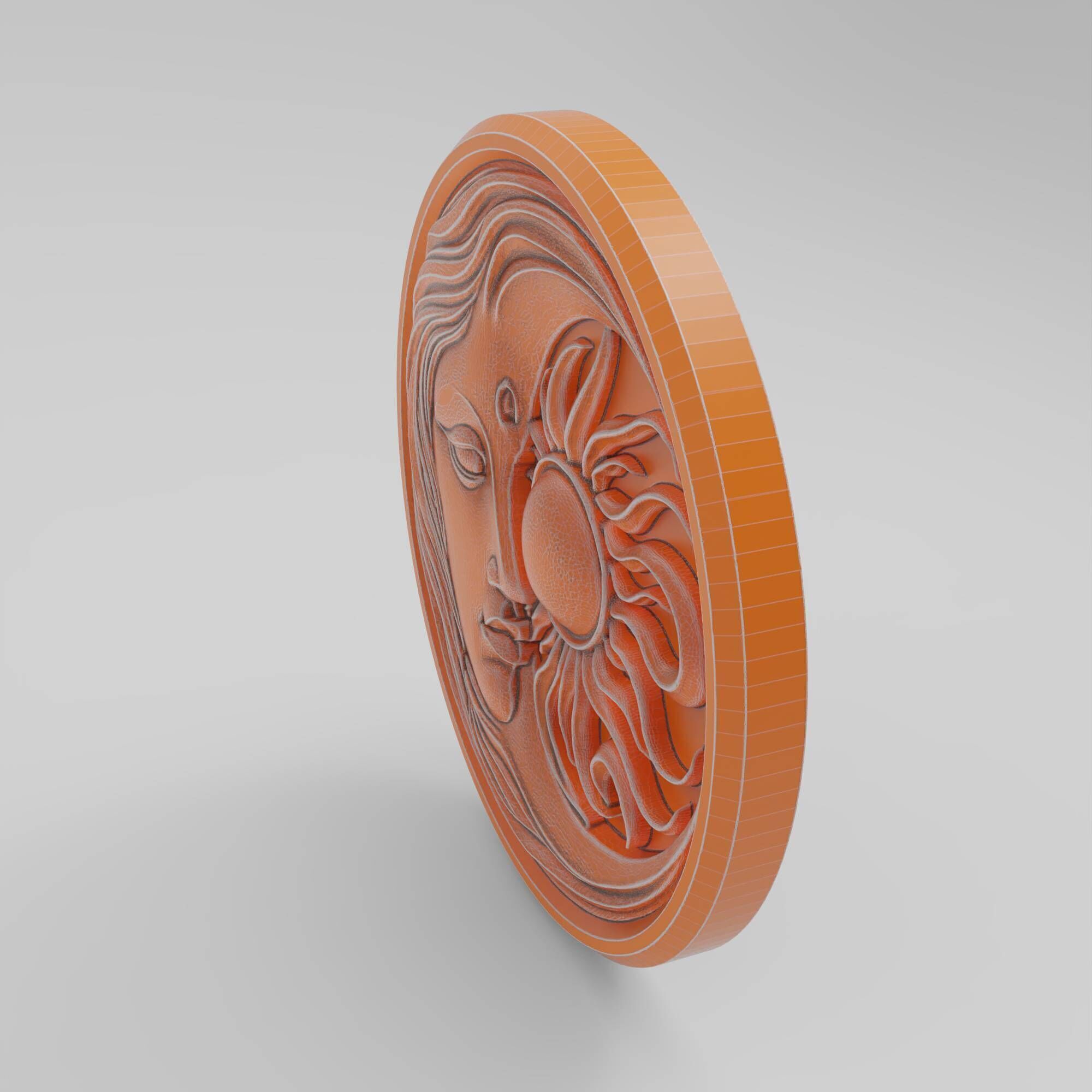 Sun and Moon Face Celestial Wall Art Boho Decor Relief Model 3D print model_3