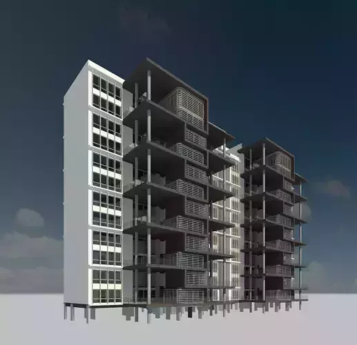 Revit Residential building 3D model Volume02 3D model