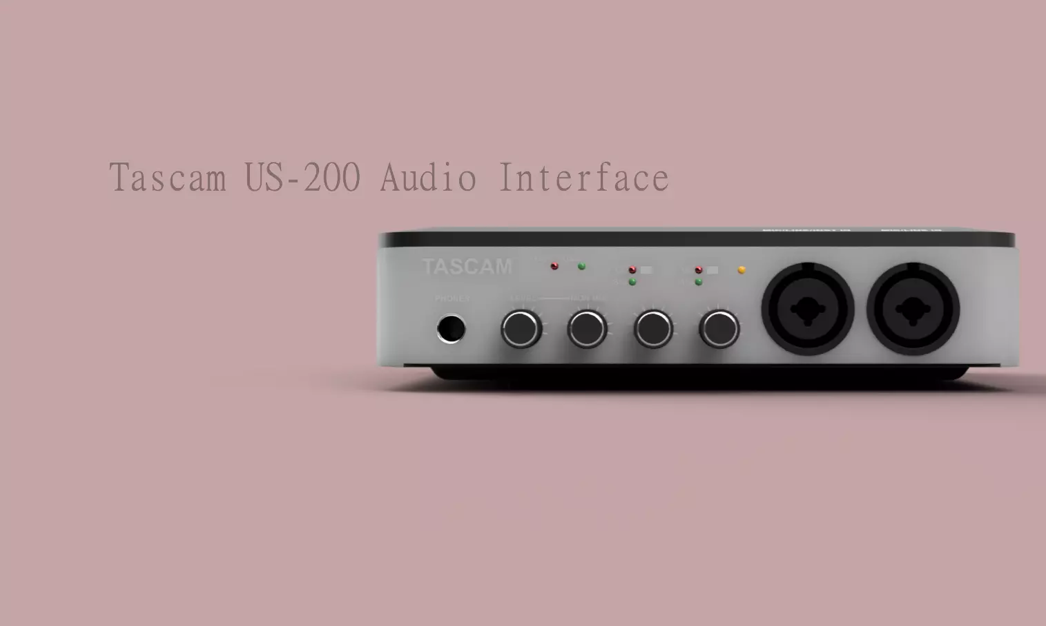 Tascam US-200 Audio Interface 3D model