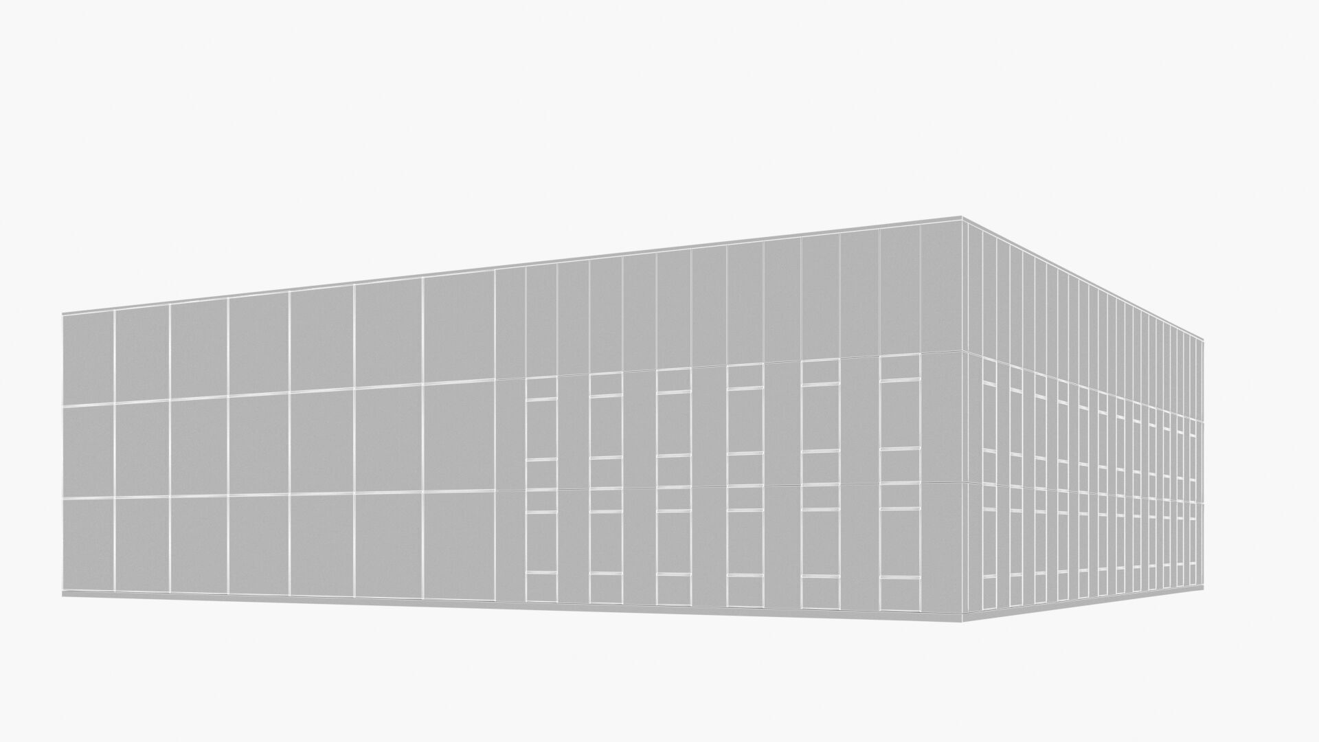 art gallery Low-poly 3D model_8