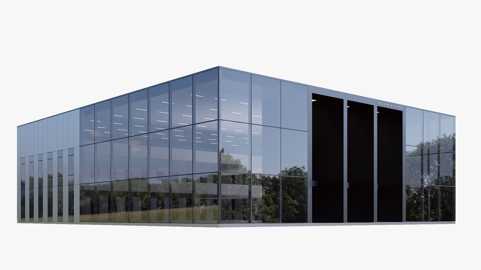 art gallery Low-poly 3D model_5