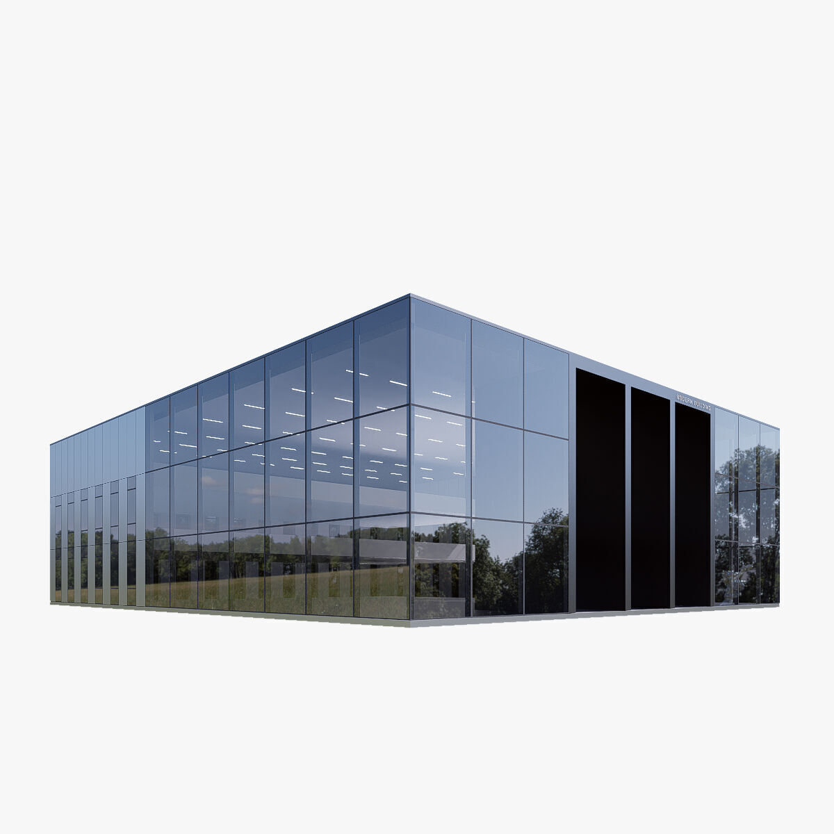 art gallery Low-poly 3D model_6