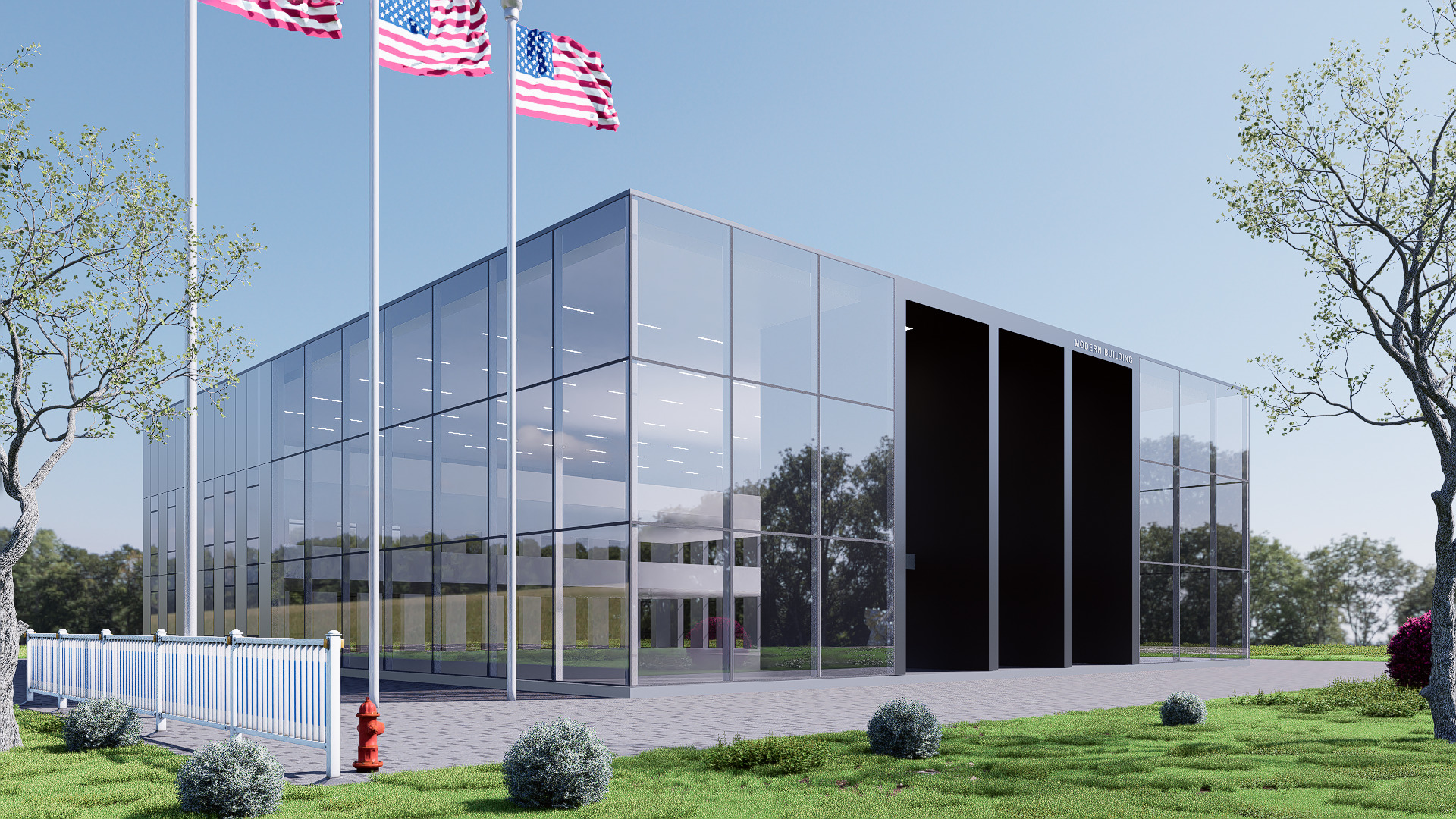 art gallery Low-poly 3D model_4