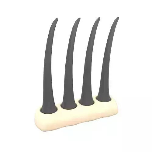 Hair Follicle Macro Icon v1 001 Low-poly 3D model