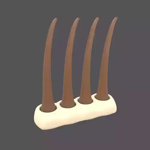Hair Follicle Macro Icon v1 002 Low-poly 3D model
