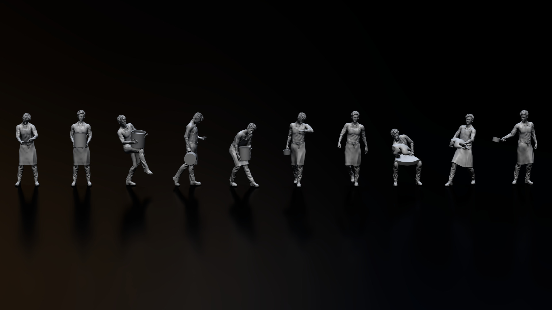 HD People 35 Cooking 3D model_1