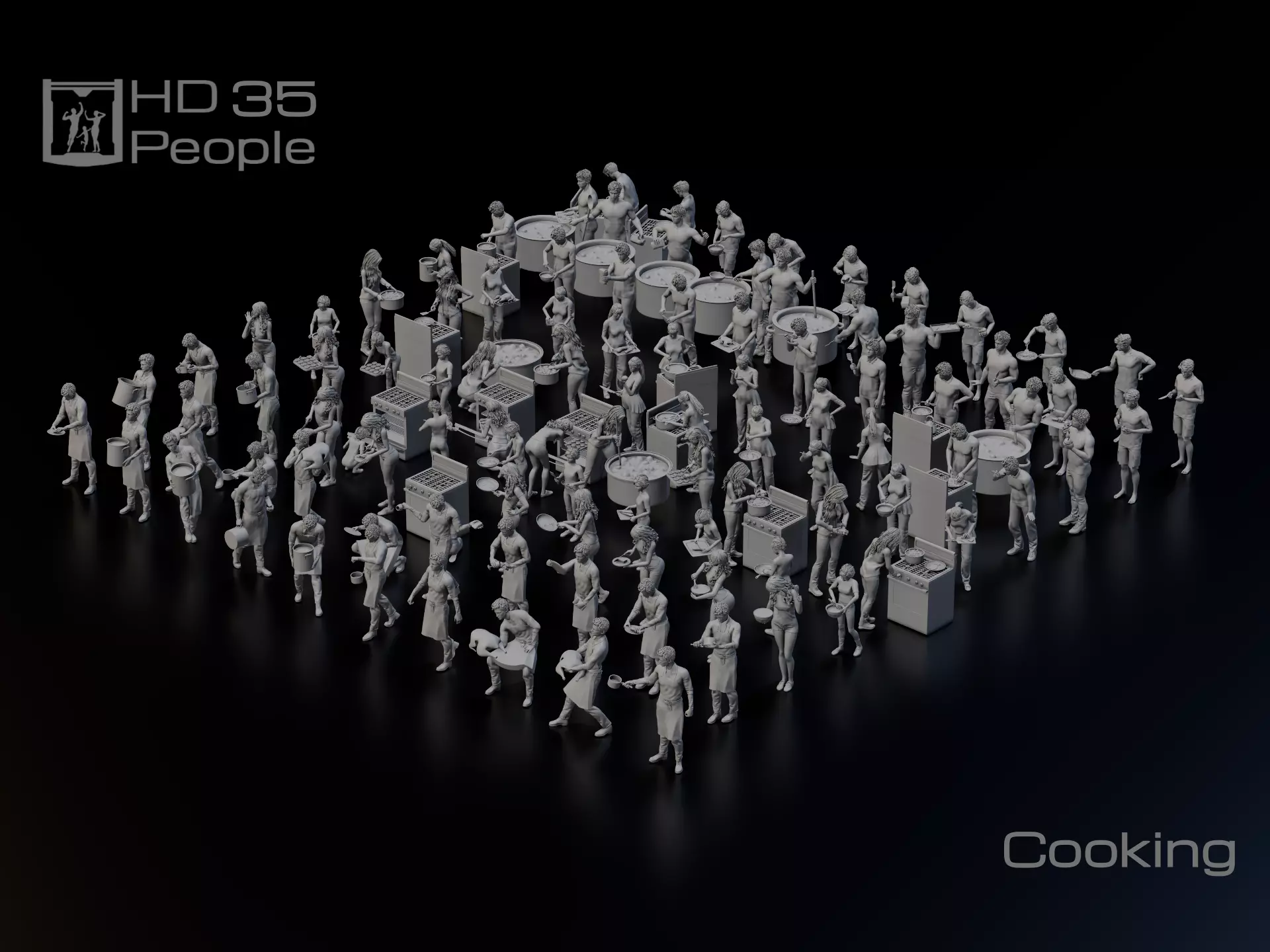 HD People 35 Cooking 3D model_0