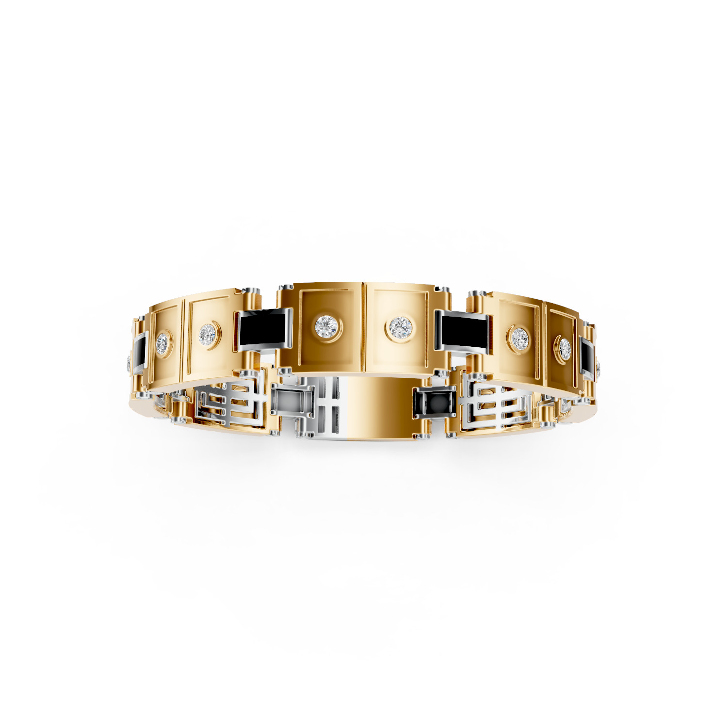 Diamond Enamel Bracelet 3D print model_1