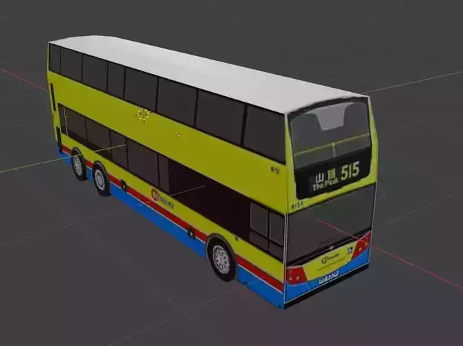 Hong kong yellow City Bus