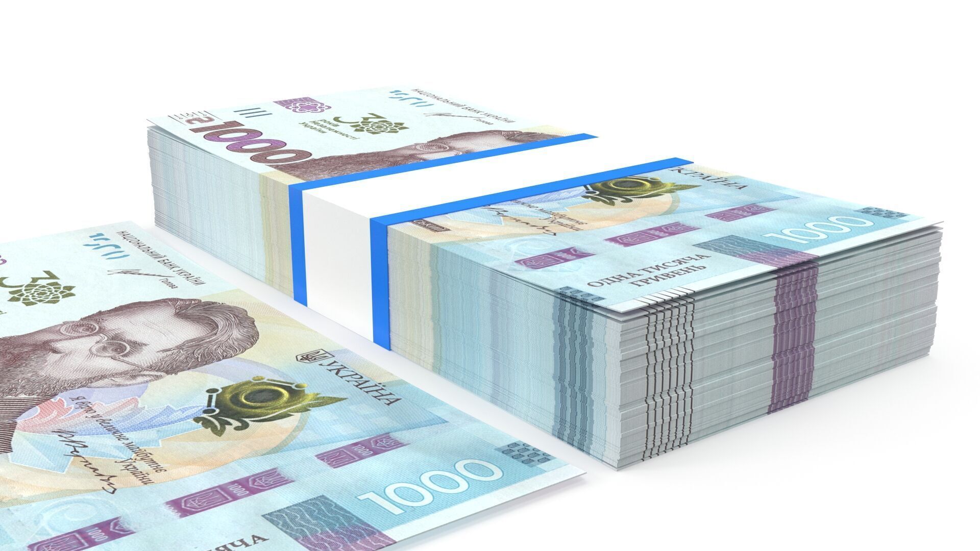 Ukrainian hryvnia1000 3D model_5