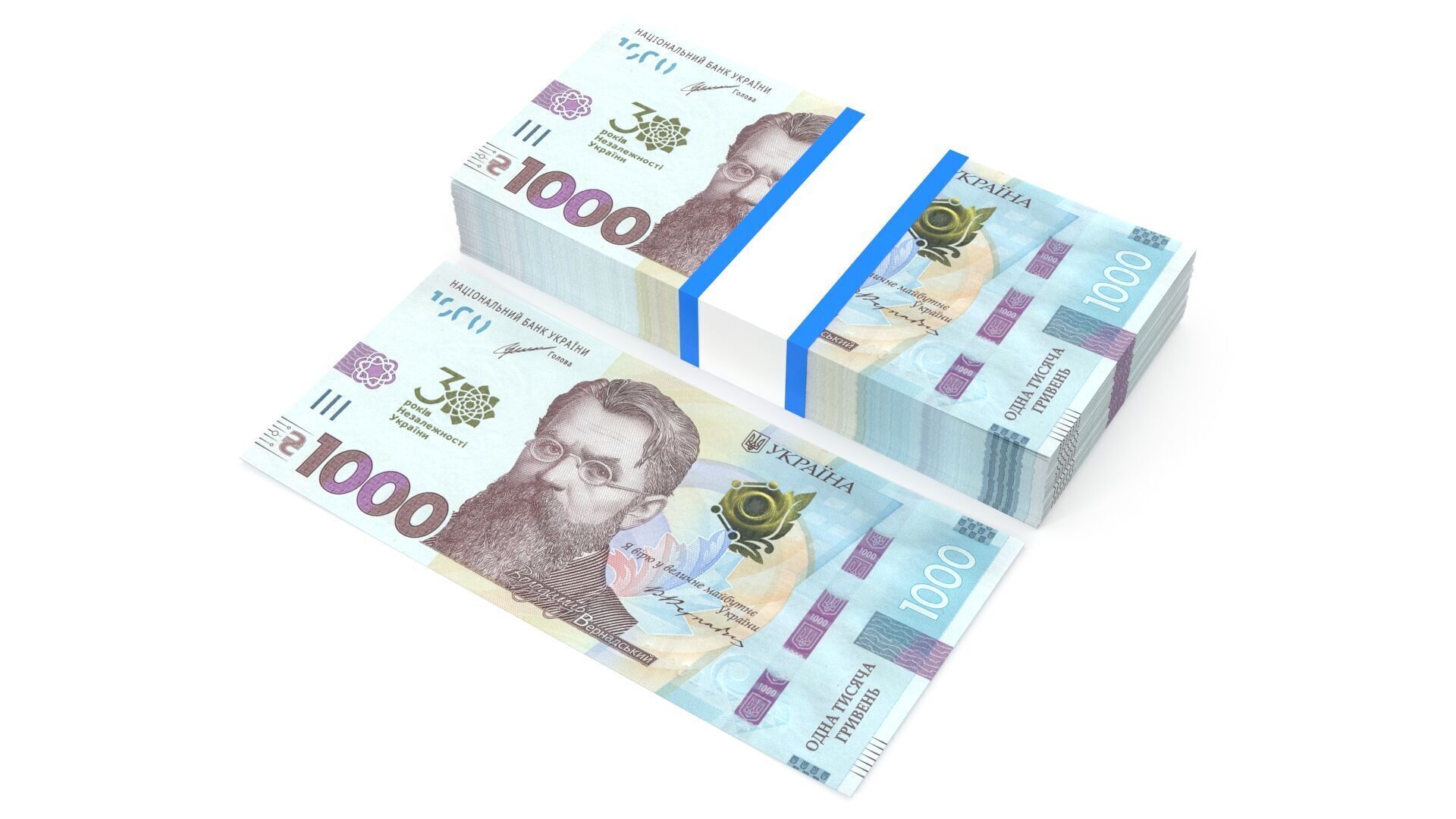 Ukrainian hryvnia1000 3D model_4