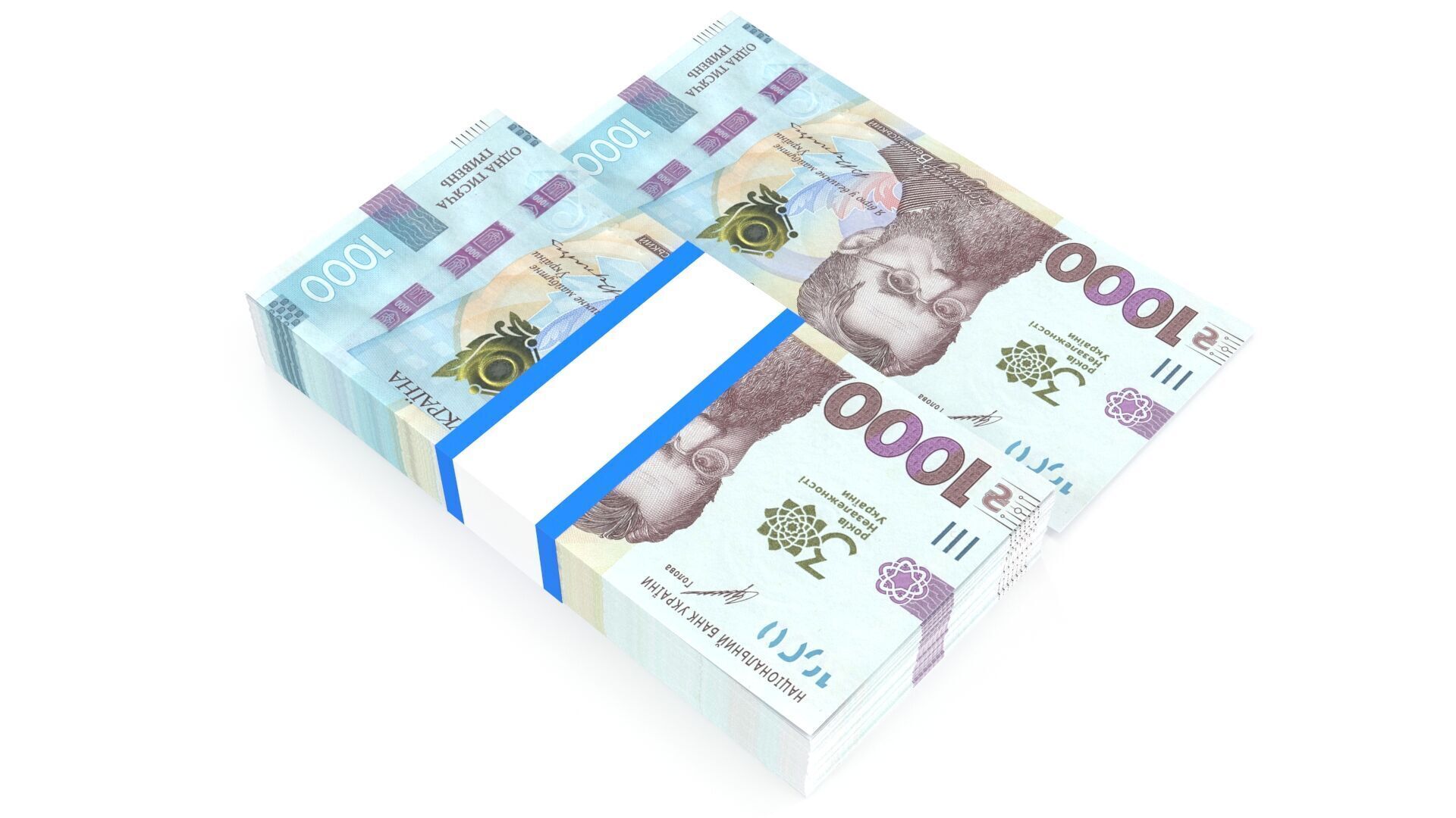 Ukrainian hryvnia1000 3D model_1