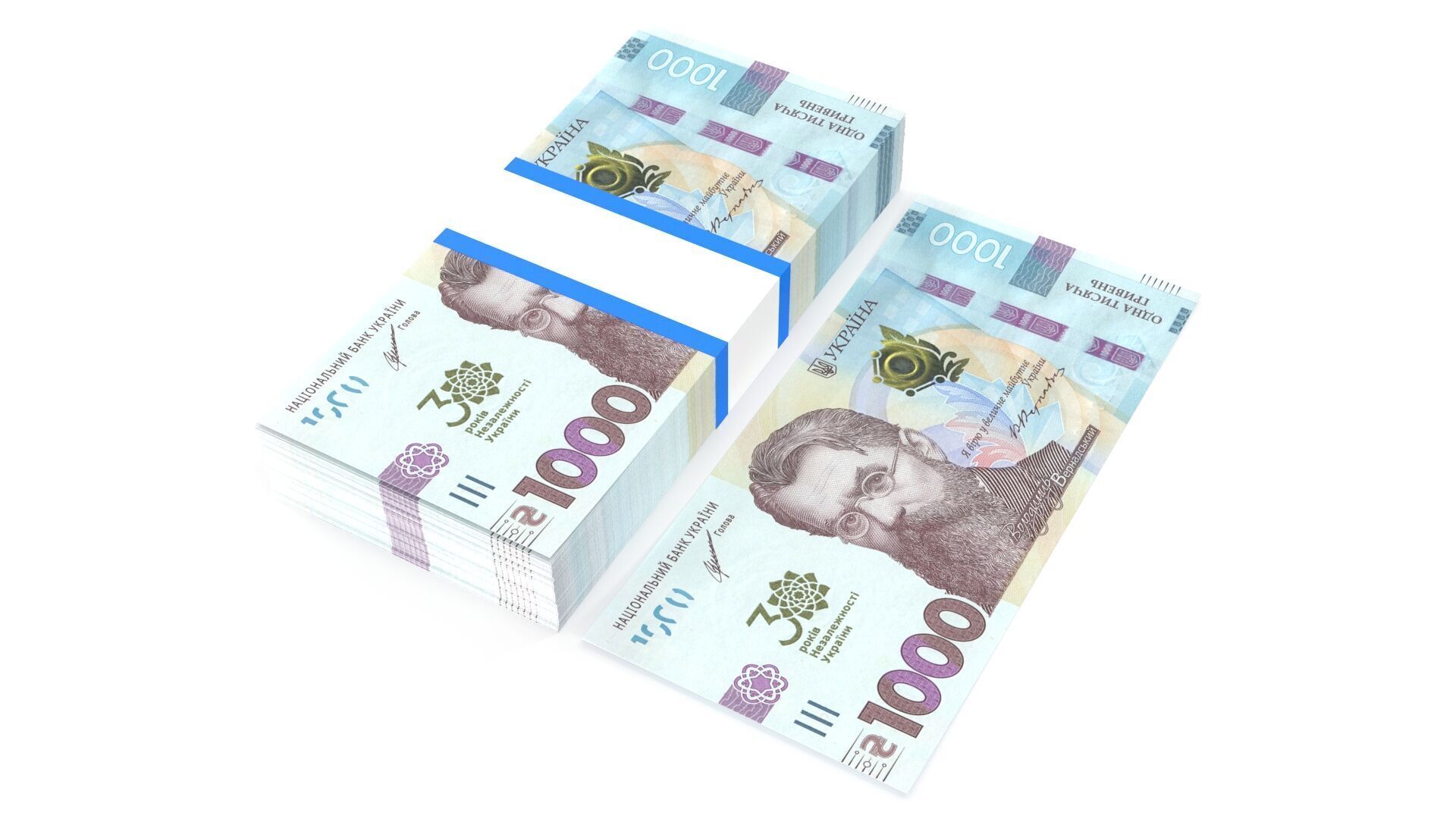 Ukrainian hryvnia1000 3D model_2