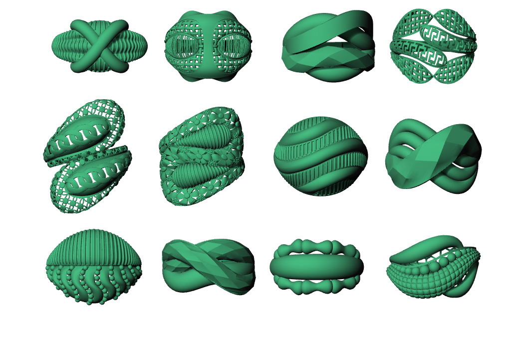 12 Turkish rings 3D print model_1