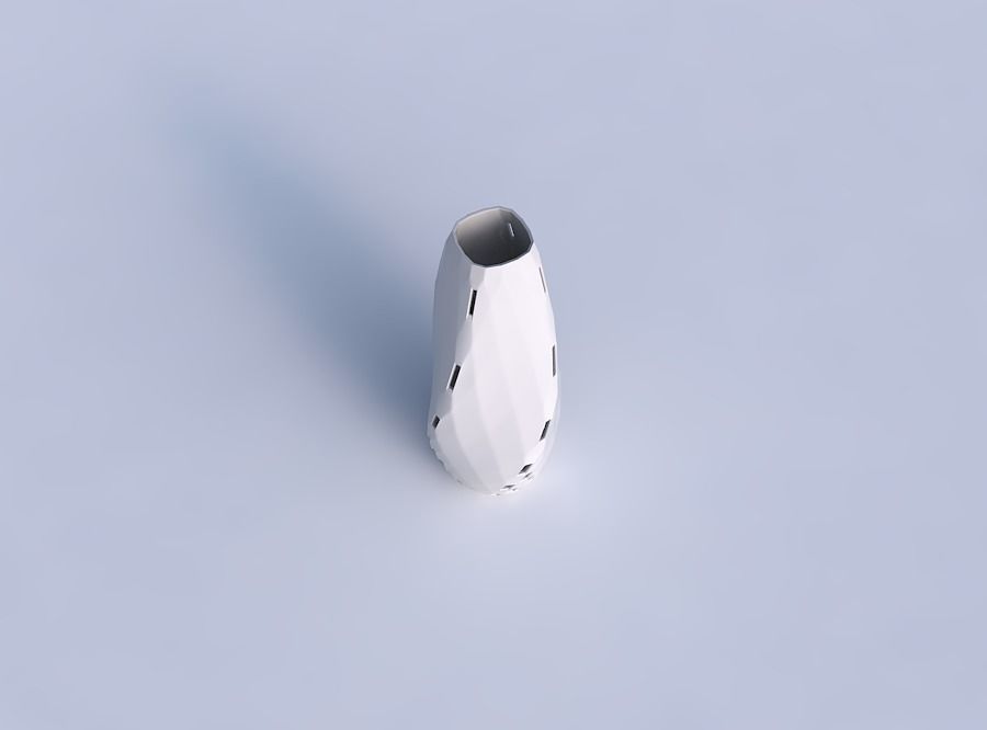 Narrow top vase helix with checker grid lattice 3 3D print model_1