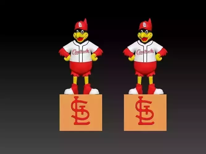 MLB - St Louis Cardinals mascot statue - Fredbird - 3d Print
