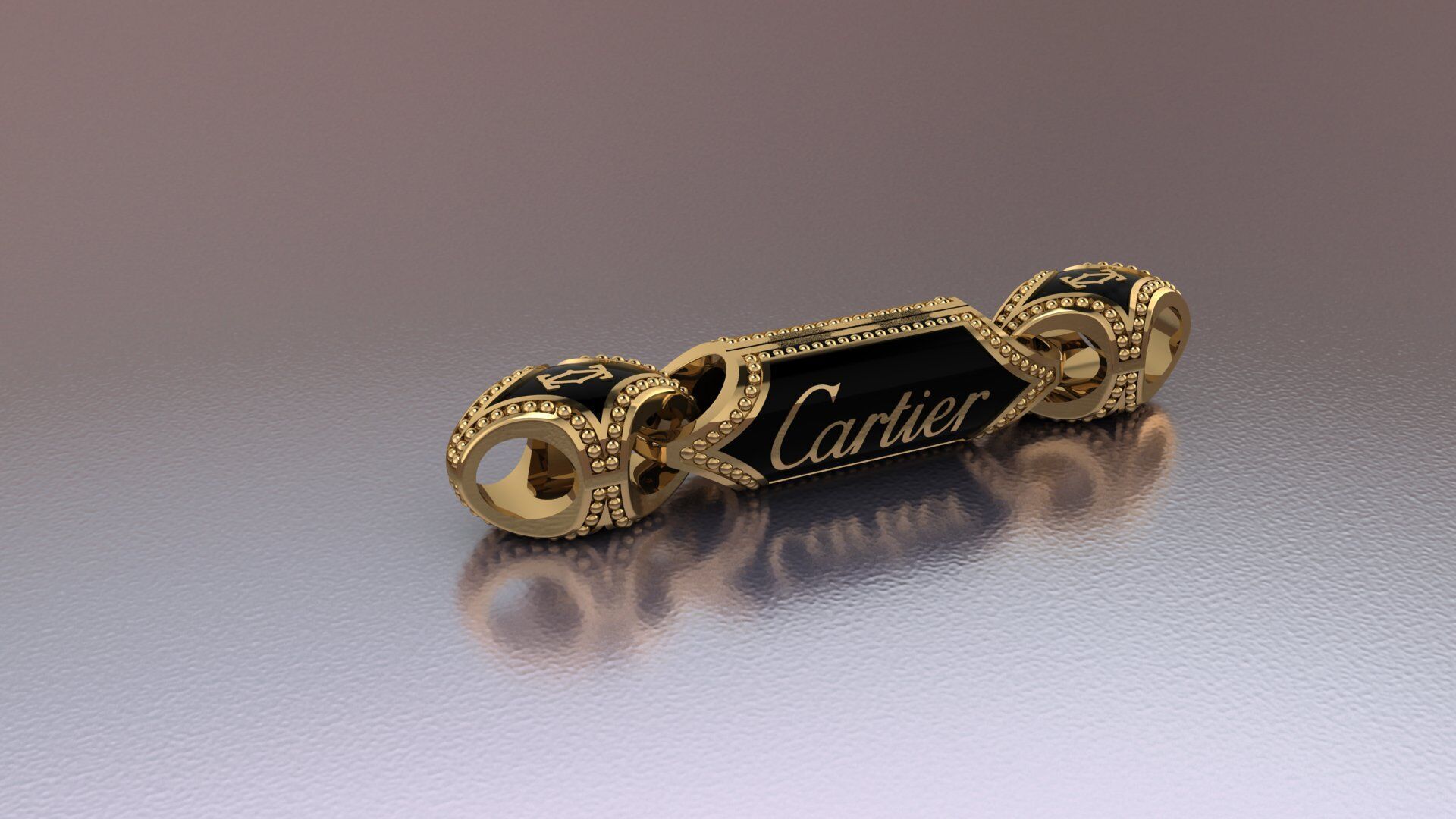 Necklace CARTIER with the enamel 3D print model 3D print model_8