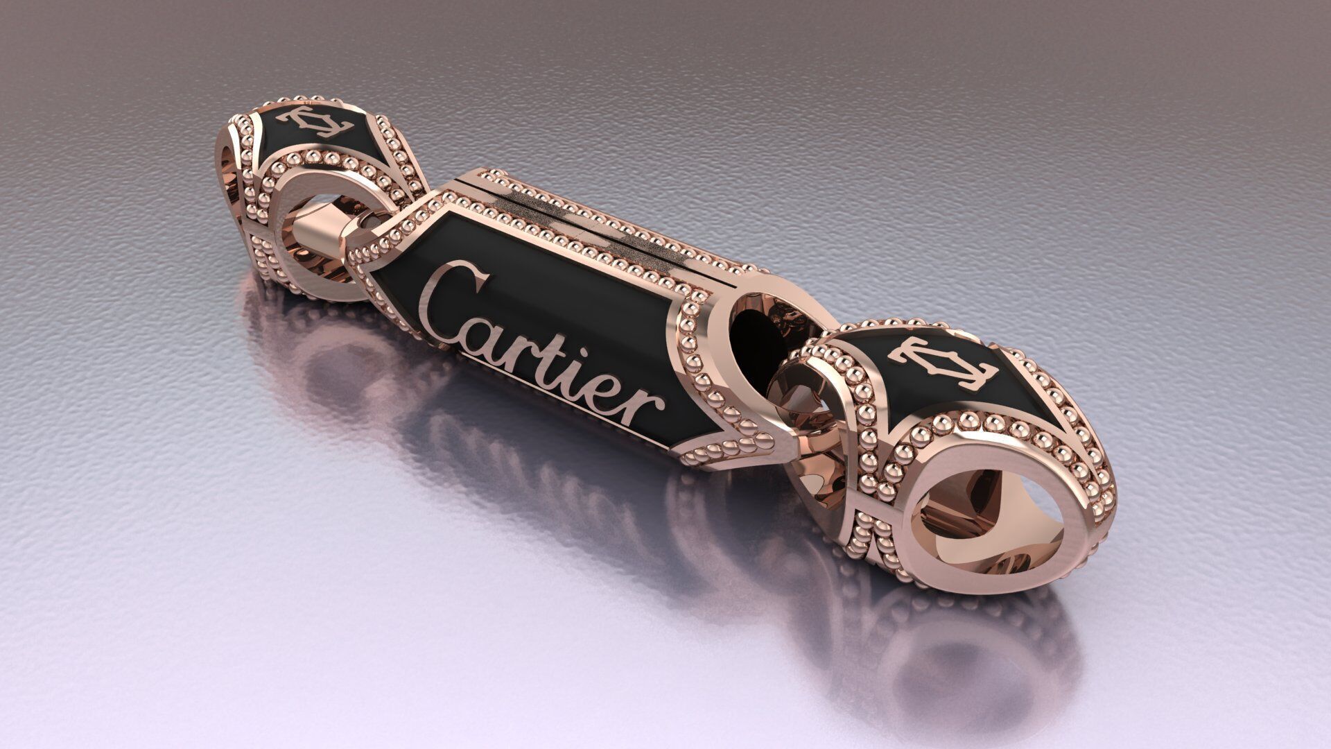 Necklace CARTIER with the enamel 3D print model 3D print model_3