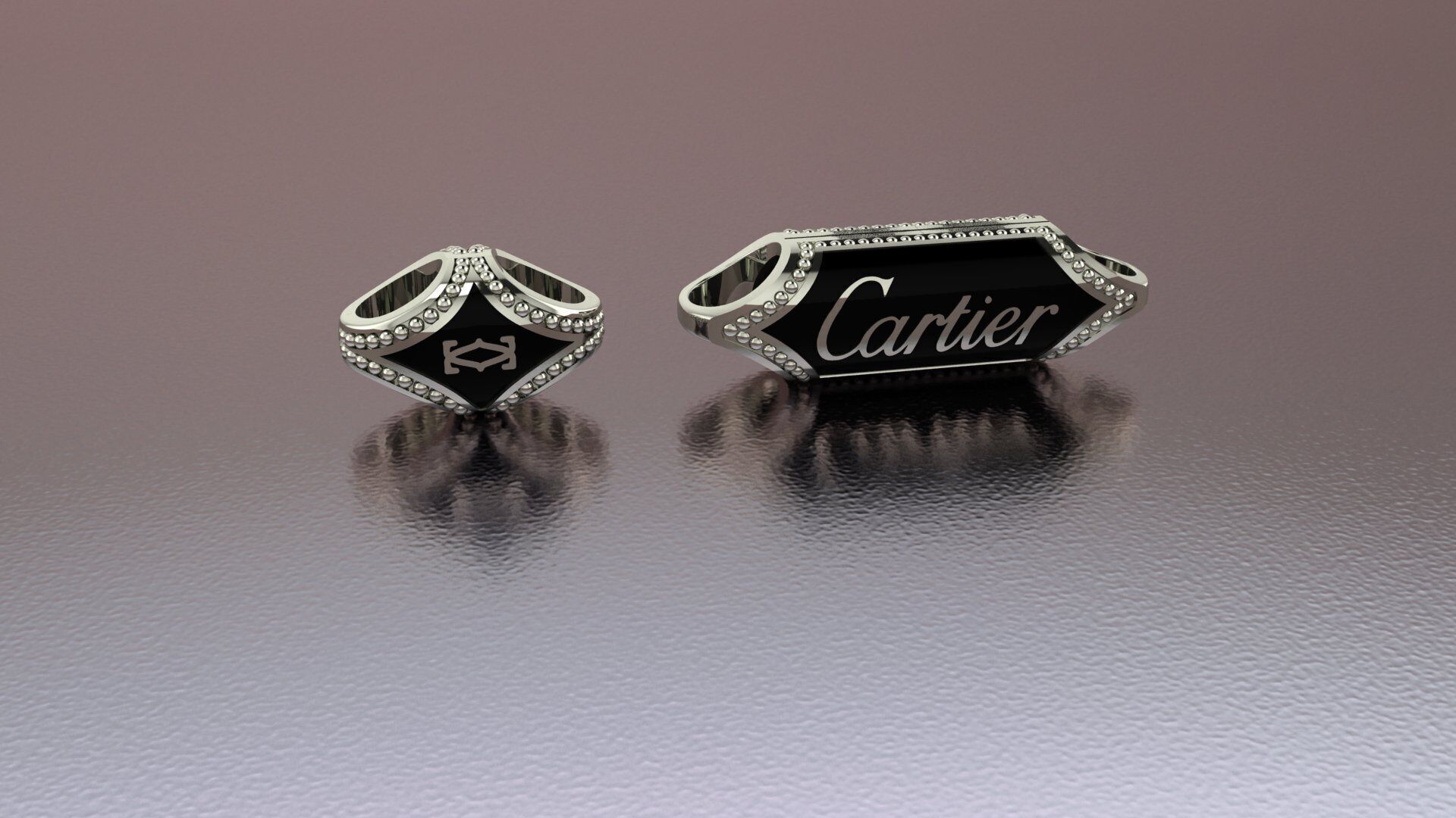 Necklace CARTIER with the enamel 3D print model 3D print model_13