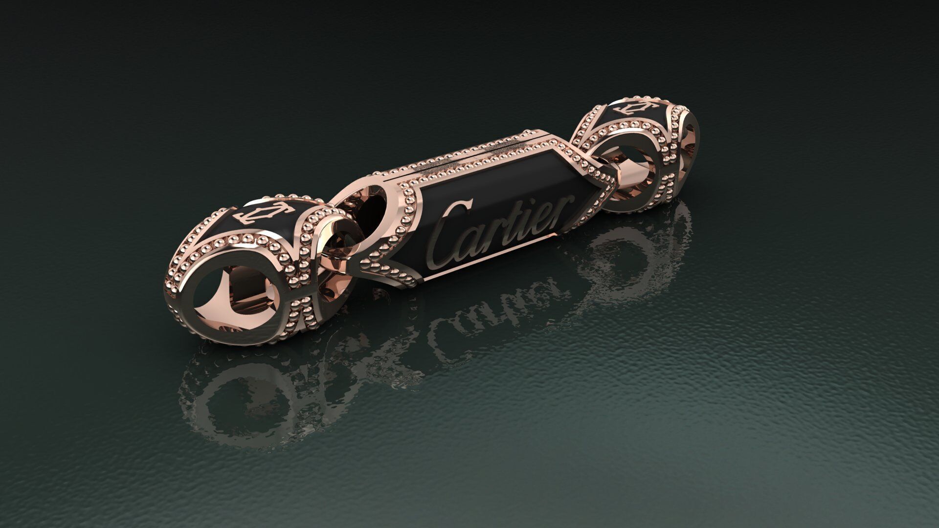 Necklace CARTIER with the enamel 3D print model 3D print model_14