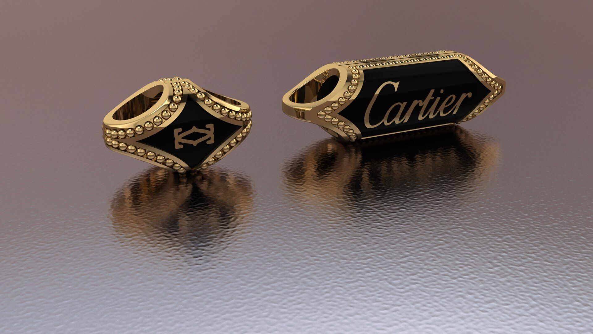 Necklace CARTIER with the enamel 3D print model 3D print model_10