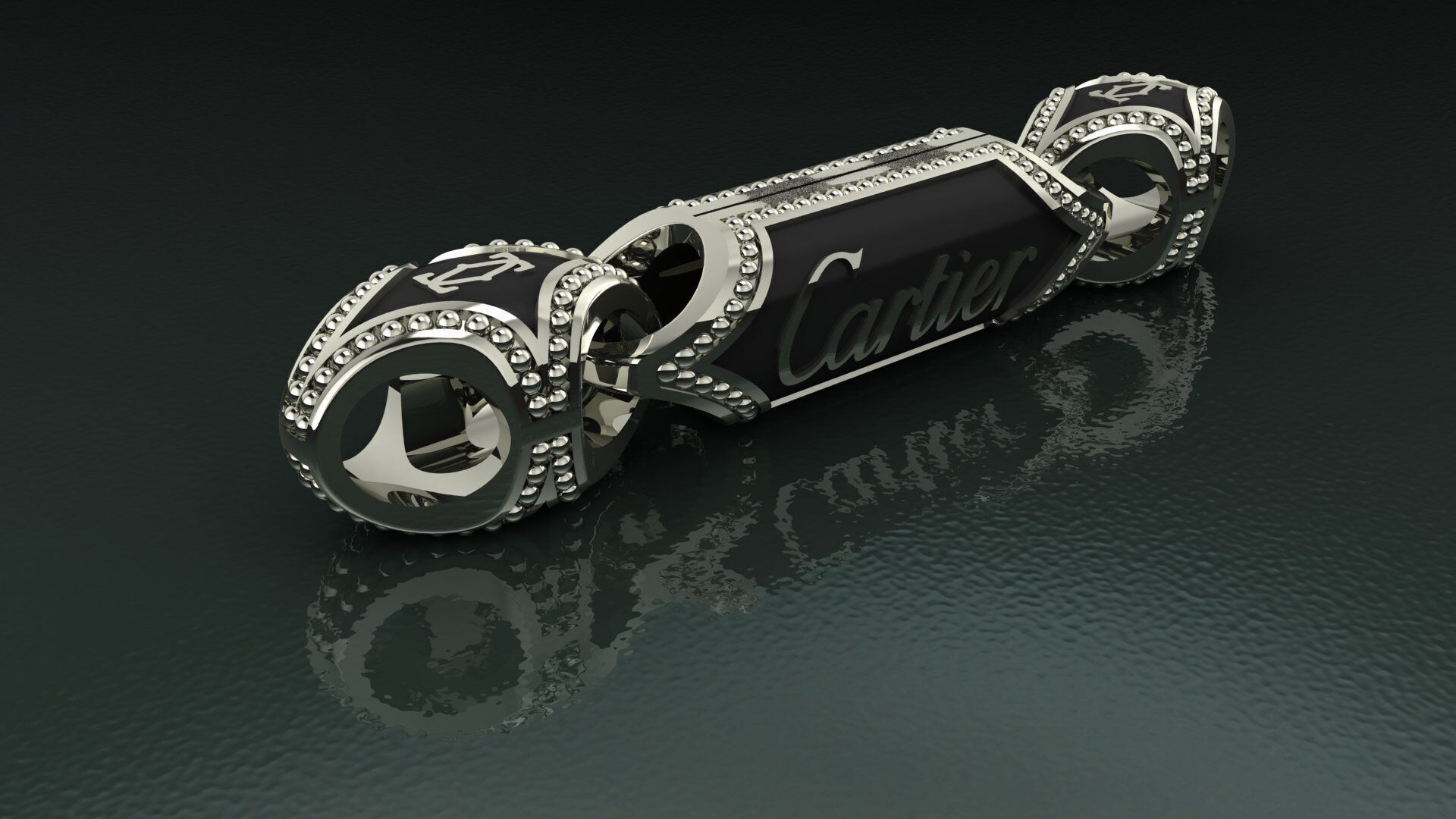 Necklace CARTIER with the enamel 3D print model 3D print model_6