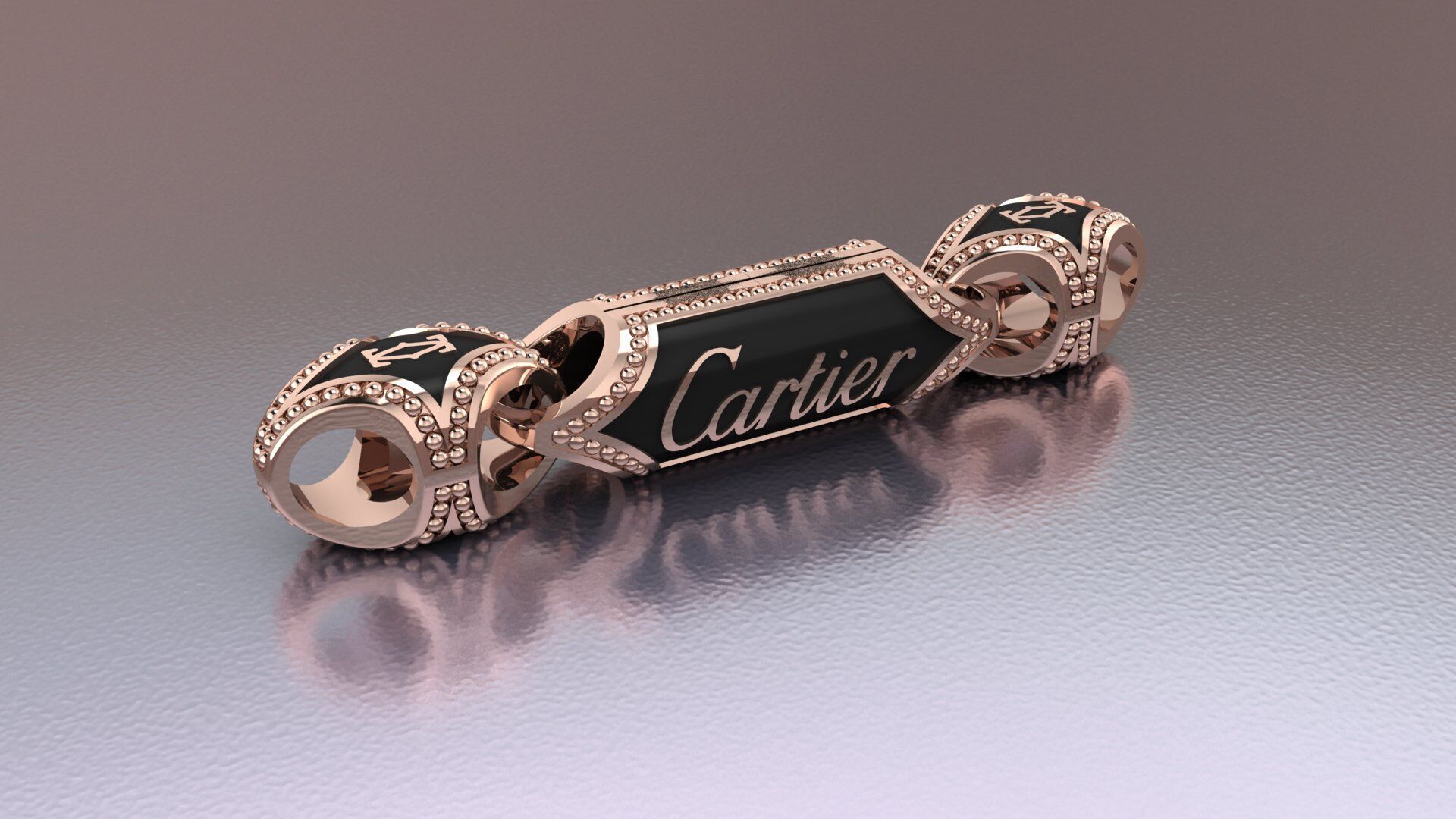 Necklace CARTIER with the enamel 3D print model 3D print model_1