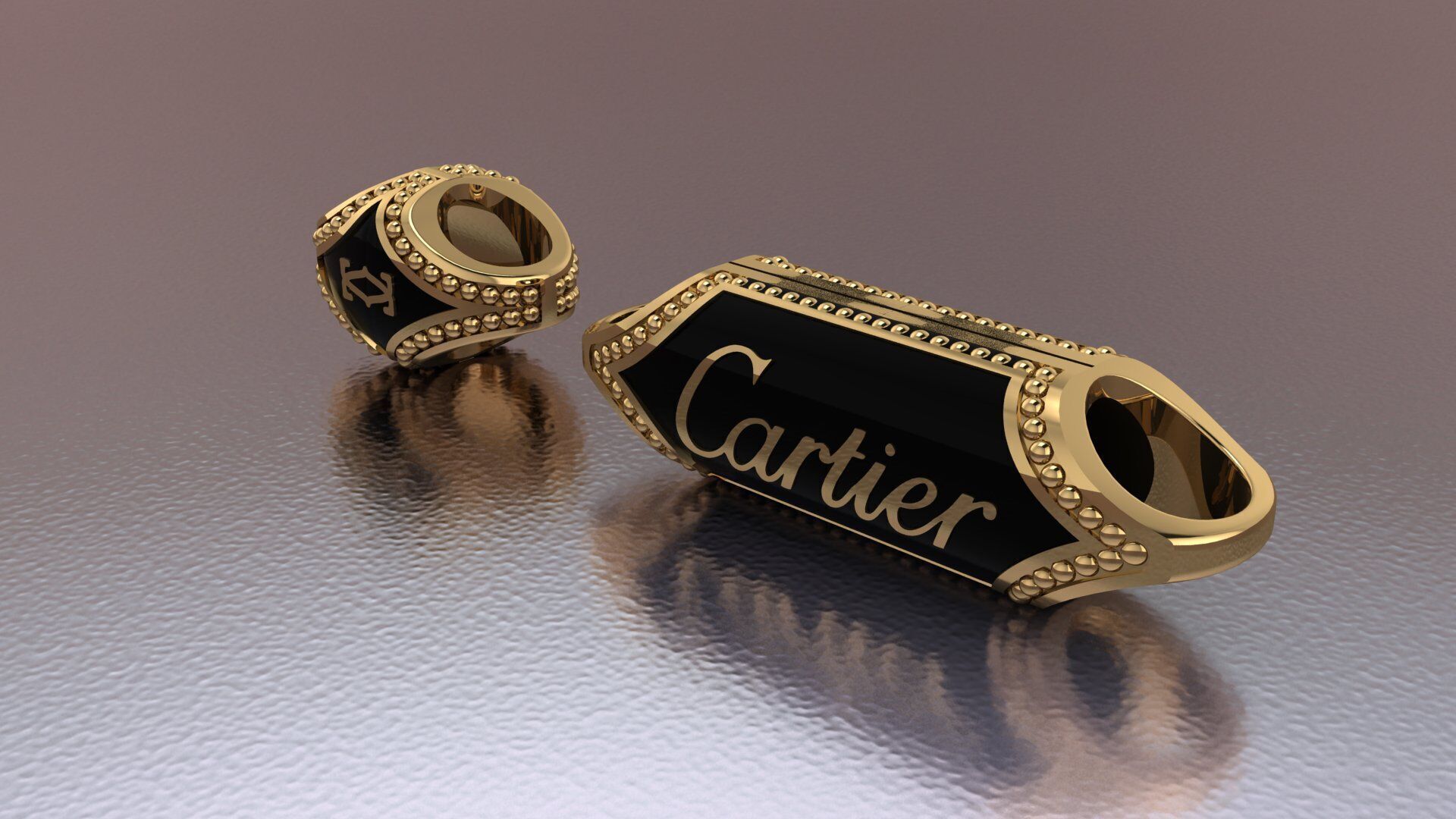Necklace CARTIER with the enamel 3D print model 3D print model_12