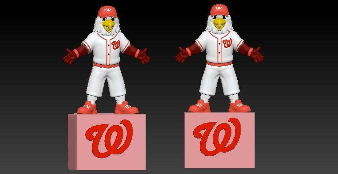MLB - Washington nationals mascot statue - Screech - 3d print 3D print model_1