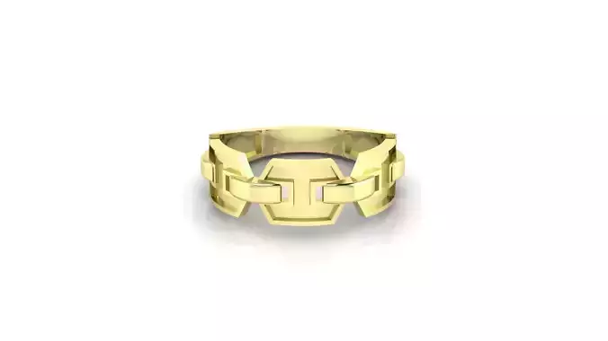 Greek inspired Labyrinth Ring - Line Ring