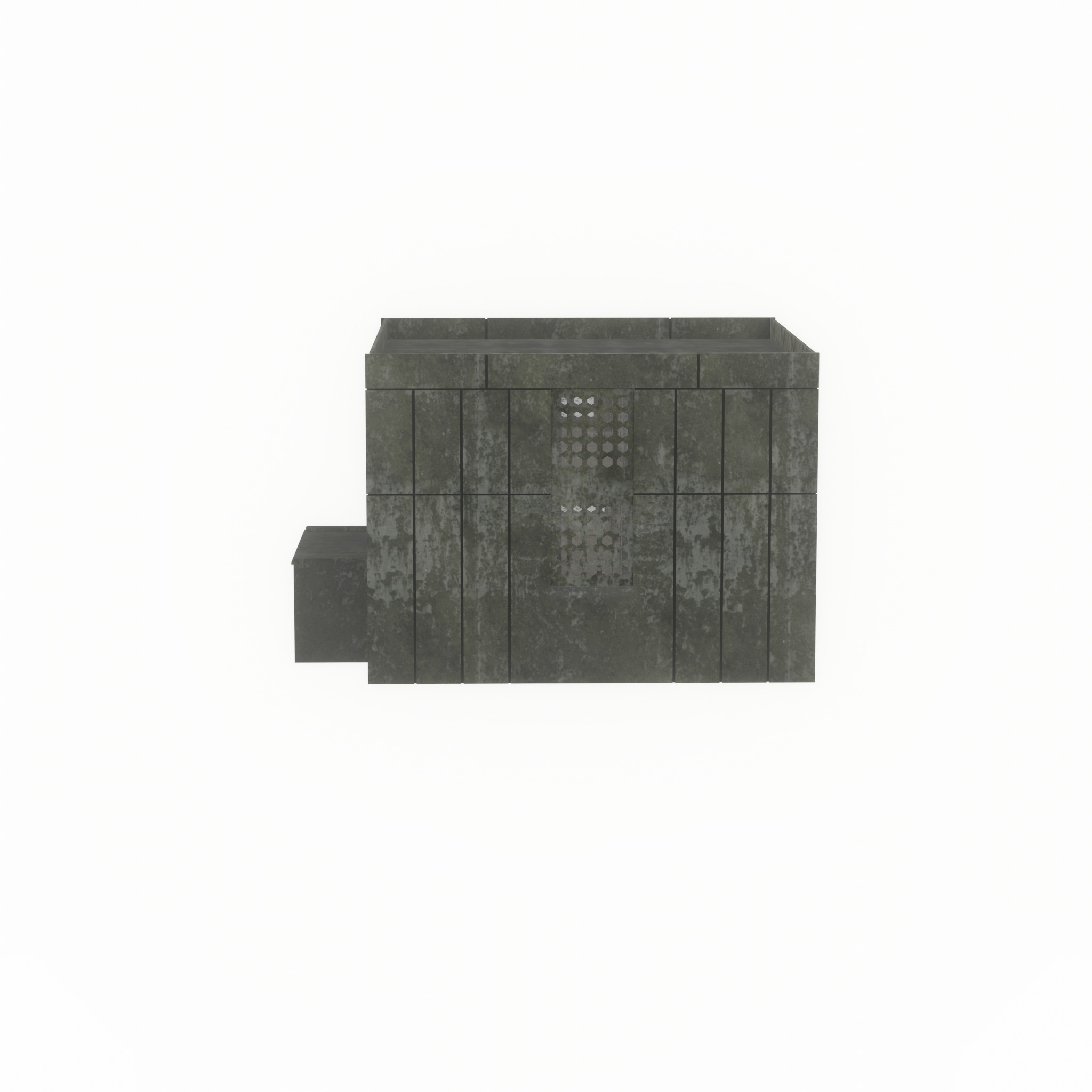 Old military barrack version 1 ruin 1 Low-poly 3D model_42