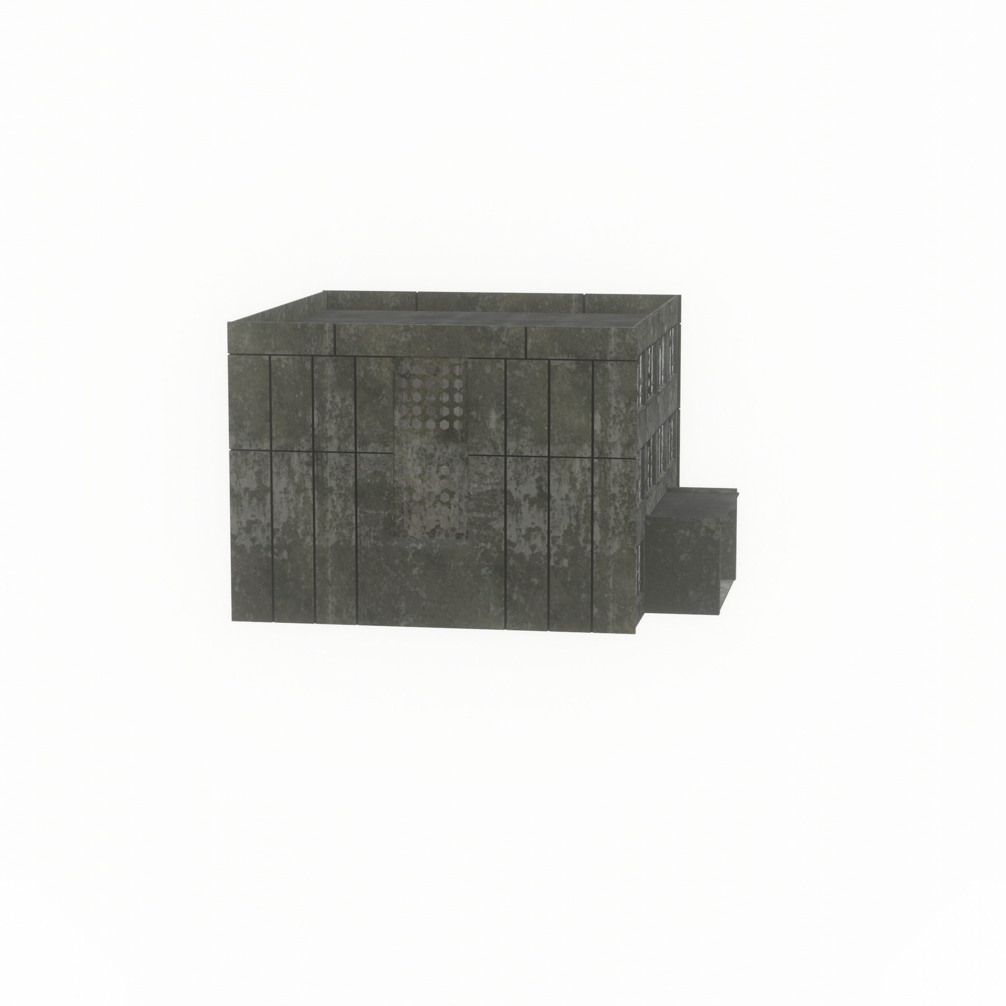 Old military barrack version 1 ruin 1 Low-poly 3D model_55