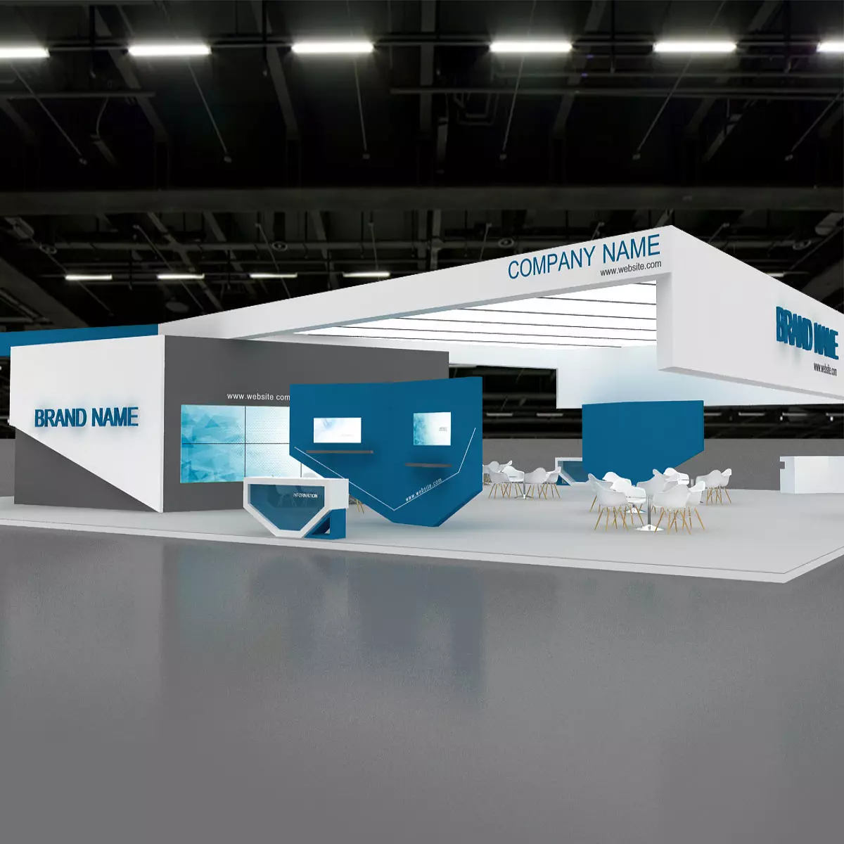 3D Model Exhibition Booth 3D model_0