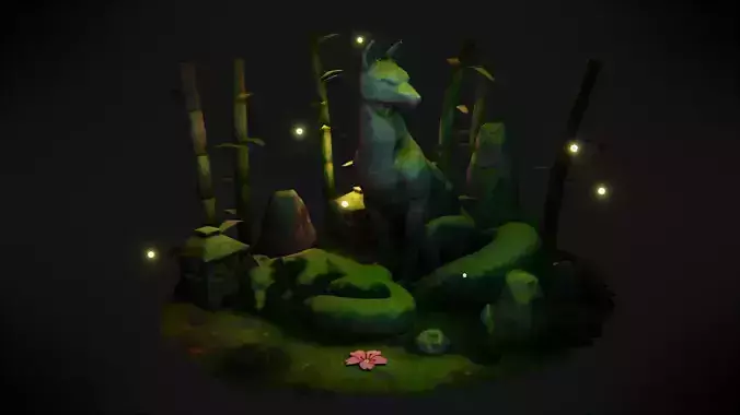 Fox Statues - The Lost Bamboo Forest