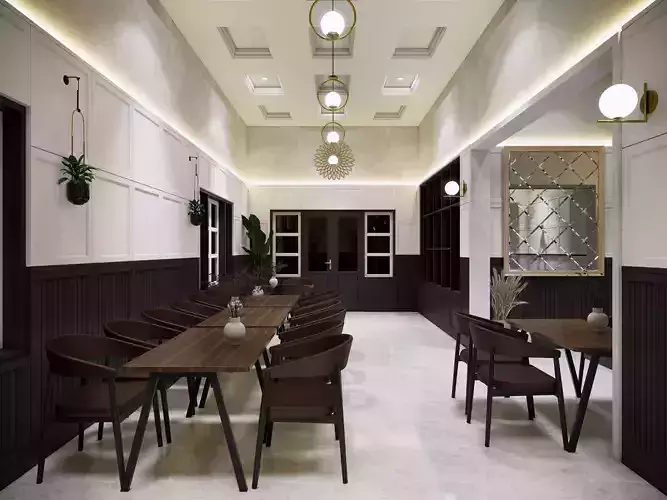 3D Interior Project Cafe 